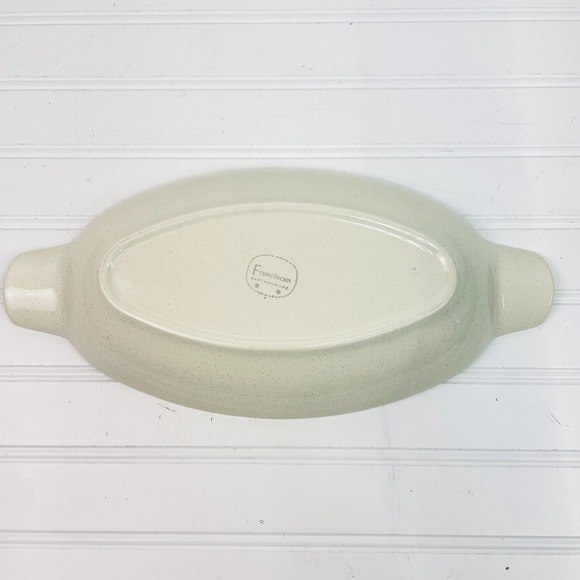 MCM Vtg 1954-1958 Franciscan Autumn Leaf Oval Divided Serving Relish Dish USA - Picture 4 of 7